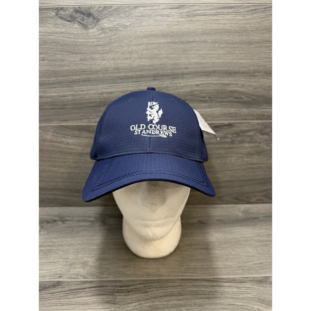 St. Andrews Links The Old Course Hat Navy Embroidered Adj. Strapback Golf